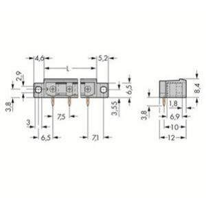 Wtyk MCS-MIDI Classic 14-biegunowy szary raster 5mm 231-444/040-000 /50szt./ WAGO (231-444/040-000)