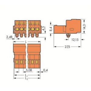 Wtyk MCS-MIDI Classic 2-biegunowy pomarańczowy raster 5,08mm 231-632/018-000 /100szt./ WAGO (231-632/018-000)