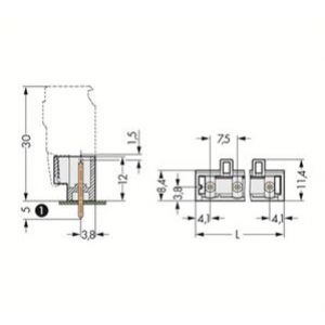 Wtyk MCS-MIDI Classic 3-biegunowy jasnoszary raster 7,5mm 721-263/001-040 /200szt./ WAGO (721-263/001-040)