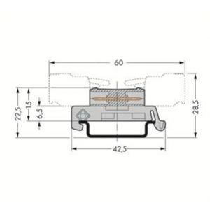 Wtyk MCS-MIDI Classic dwustronny 10-biegunowy szary raster 5mm 232-510/007-000 /25szt./ WAGO (232-510/007-000)