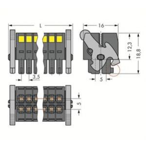 Gniazdo MCS-MINI Classic 32-biegunowe czarne raster 3,5mm 713-1116/037-000 /20szt./ WAGO (713-1116/037-000)