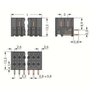 Wtyk MCS-MINI Classic 20-biegunowe czarny raster 3,5mm 713-1430 /25szt./ WAGO (713-1430)