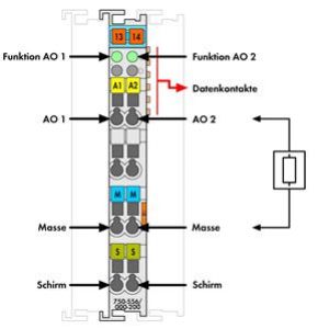 Moduł 2-kanałowy wyjść analogowych S5 +- 10V 750-556/000-200 WAGO (750-556/000-200)