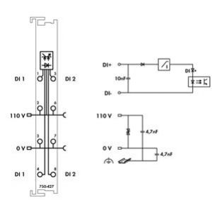 Moduł 2DI 110V DC 750-427 WAGO (750-427)