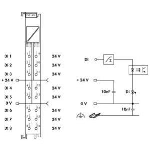 Moduł 8DI 24V DC 0,2ms 750-1416 WAGO (750-1416)