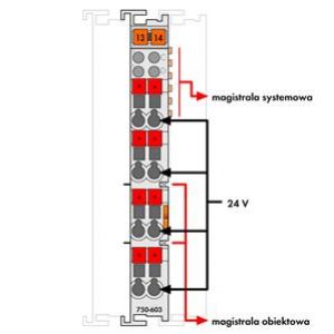 Moduł z dodatkowymi zaciskami 24V DC 750-603 WAGO (750-603)