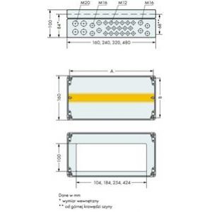 Obudowa systemowa IP65 aluminium (RAL 7032) szerxwysxgłęb (160x100x160 mm) WAGO (850-825)