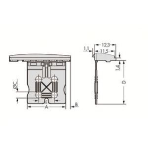 Płytka picoMAX uchwytowa raster 7,5mm 6-biegunowa 2092-3603 /25szt./ WAGO (2092-3603)