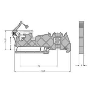 Podstawka szyny zbiorczej izolowana 790-400 /20szt./ WAGO (790-400)