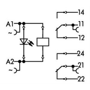 Podstawka z przekaźnikiem 115V AC 2p 788-515 WAGO (788-515)