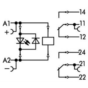 Przekaźnik interfejsowy 2P 16A 24V DC RT-2 AgNi 788-312 WAGO (788-312)