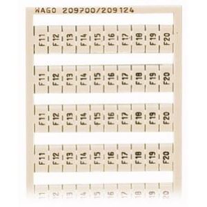 Ramka z oznacznikami 10x F1-F10 biała 209-787 /5szt./ WAGO (209-787)