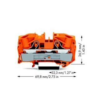 Złączka szynowa 2-przewodowa 16mm2 pomarańczowa 2016-1202 TOPJOBS /20szt./ WAGO (2016-1202)