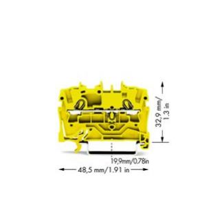 Złączka szynowa 2-przewodowa 2,5mm2 żółta 2002-1206 TOPJOBS WAGO (2002-1206)