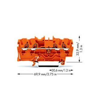 Złączka 4-przewodowa 1,5mm2 pomarańczowa 2001-1402 TOPJOBS WAGO (2001-1402)