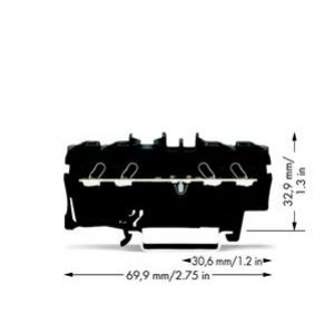 Złączka 4-przewodowa 2,5mm2 czarna 2002-1405 TOPJOBS WAGO (2002-1405)