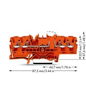 Złączka rozłączalna 2,5mm2 pomarańczowa TOPJOBS 2002-1872 WAGO (2002-1872)