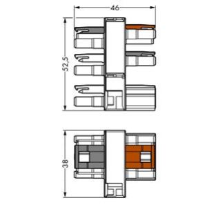 Rozgałęźnik sterowanie oświetleniem świecznikowym czarny WINSTA 770-637 /10szt./ WAGO (770-637)