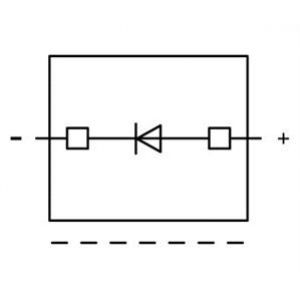 Wtyk typ 1 z diodą 1N4007 2002-800/1000-411 WAGO (2002-800/1000-411)