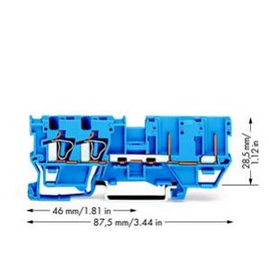 Złączka bazowa X-COM 2-przewodowa / 2-pinowa niebieska 769-171/000-006 /50szt./ WAGO (769-171/000-006)