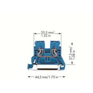 Złączka szynowa 2-przewodowa 2,5mm2 niebieska 870-904 WAGO (870-904)