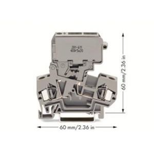 Złączka bezpiecznikowa 4mm2 szary 10A G 5x 20mm 281-611 WAGO (281-611)