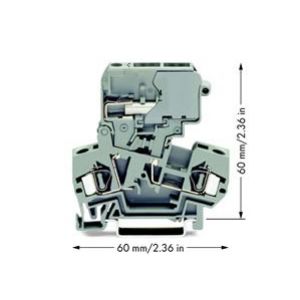 złączka bezpiecznikowa 4 mm2 szara (281-624)