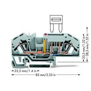 Złączka do bezpieczników samochodowych 12V 6mm2 282-698/281-429 /25szt./ WAGO (282-698/281-429)