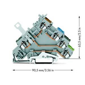 Złączka do czujników rozłączalna z PE 2,5mm2 280-573 /50szt./ WAGO (280-573)