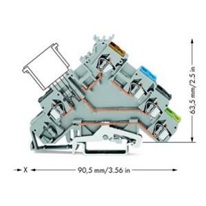 Złączka do czujników z PE 2,5mm2 280-571 /50szt./ WAGO (280-571)