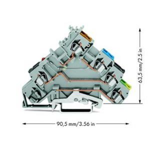 Złączka do czujników z PE 2,5mm2 280-570/281-434 /50szt./ WAGO (280-570/281-434)