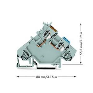 Złączka 0,08-2,5mm2 szary 20A DIN 35mm 280-564 /10szt./ WAGO (280-564)