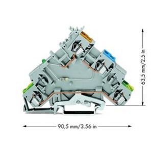 Złączka do czujników zasilająca z PE 2,5mm2 280-574/281-483 /10szt./ WAGO (280-574/281-483)