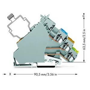 Złączka do elementów wykonawczych z PE 2,5mm2 do wtyków bezpiecznikowych 280-575/280-320 /50szt./ WAGO (280-575/280-320)