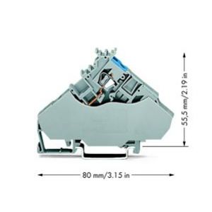 Złączka zasilająca do elementów wykonawczych 2,5mm2 szara 280-568 /20szt./ WAGO (280-568)