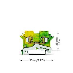 Złączka 2-przewodowa 2,5mm2 żółto-zielona 280-607 WAGO (280-607)
