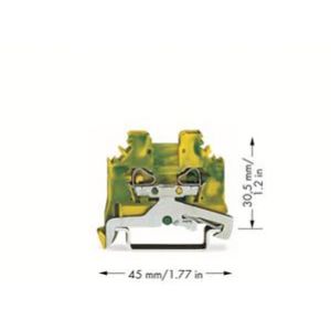 Złączka szynowa ochronna 2,5mm2 żółto-zielona 280-107 WAGO (280-107)