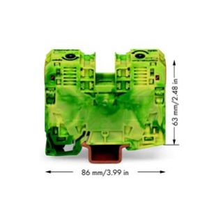 Złączka 2-przewodowa 35mm2 żółto-zielona 285-137 WAGO (285-137)