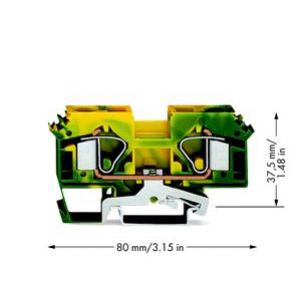 Złączka PE 2-przewodowa Ex 16mm2 żółto-zielona 283-607/999-950 /25szt./ WAGO (283-607/999-950)