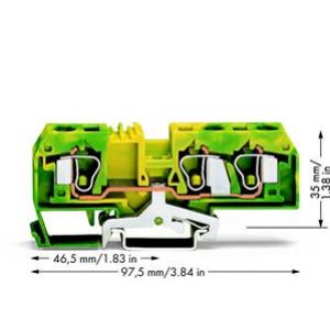 Złączka PE 3-przewodowa Ex 10mm2 żółto-zielona 284-687/999-950 /25szt./ WAGO (284-687/999-950)