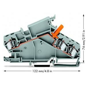 złączka przelotowa 6 mm2 do przekładników napięciowych szara (282-866)