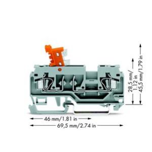 Złączka rozłączalna 2-przewodowa 2,5mm nóż rozłączający pomarańczow 280-870 WAGO (280-870)