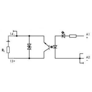 Złączka z optoseparatorem 24V DC / 3-30V DC / 3A 859-740 /10szt./ WAGO (859-740)