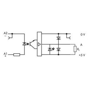 Złączka z optoseparatorem 24V DC / 5V DC / 0,5A / 10kHZ 859-706 WAGO (859-706)