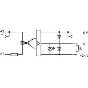 Złączka z optoseparatorem 5V DC / 24V DC / 0,5A / 25kHz 859-702 WAGO (859-702)
