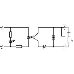 Złączka z optoseparatorem 5V DC / 60V DC / 100mA 859-793 /10szt./ WAGO (859-793)