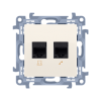 Simon 10 Gniazdo RJ45 kat. 6 + gniazdo telefoniczne RJ11 krem C6T.01/41 KONTAKT (C6T.01/41)