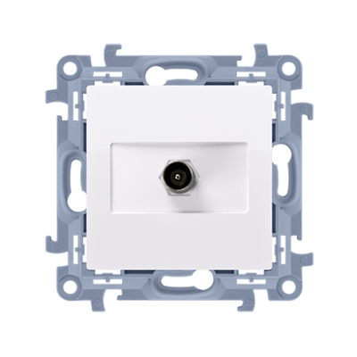 Simon 10 Gniazdo antenowe typu F pojedyncze biały CASF1.01/11 KONTAKT (CASF1.01/11)