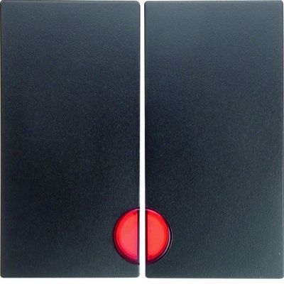 BERKER B.X Klawisze z czerwoną soczewką do łącznika 2-klawiszowych antracyt mat 16271606 HAGER (16271606)