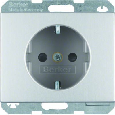 BERKER K.5 Gniazdo SCHUKO aluminium 47357003 HAGER (47357003)